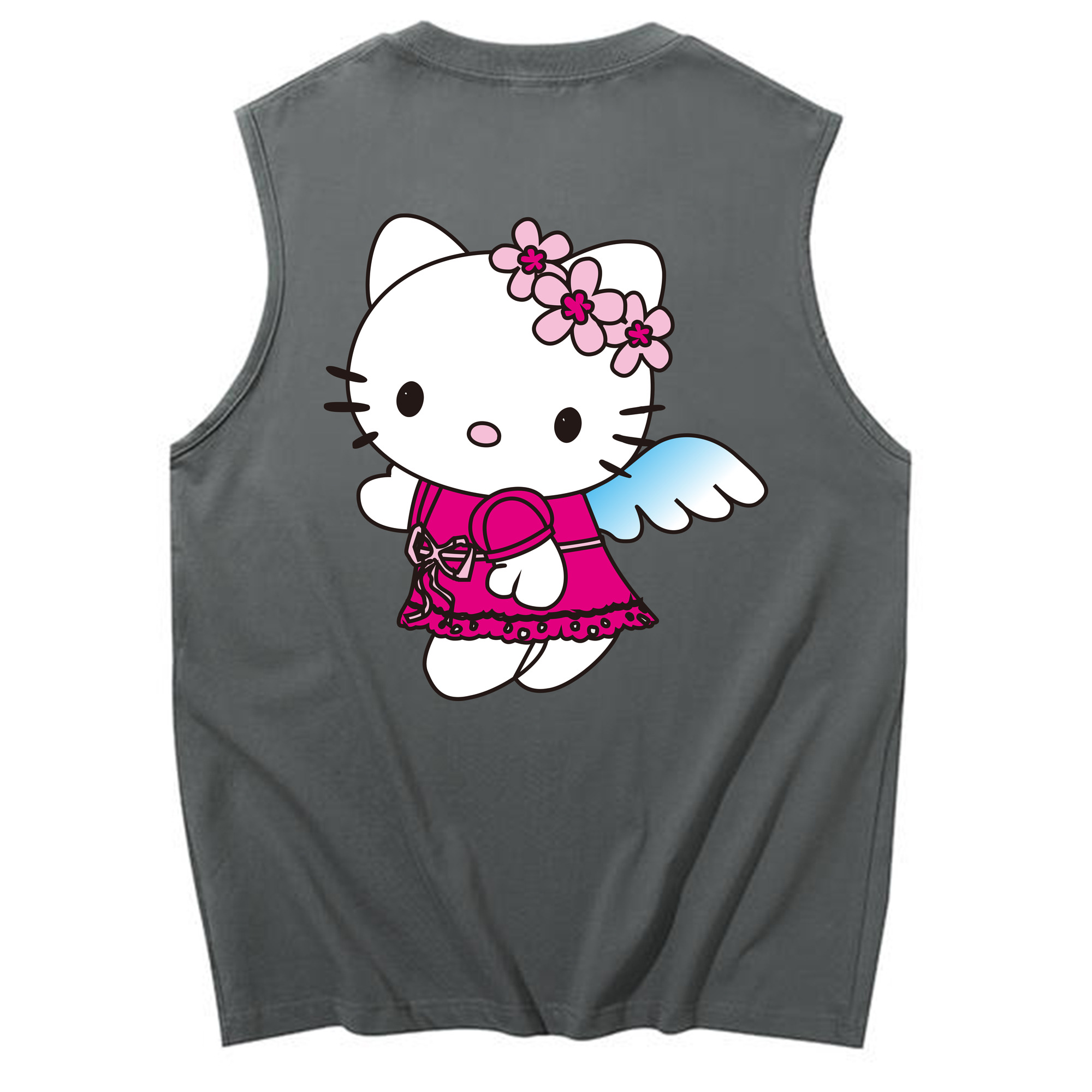 （画像用） Hello Kitty ハローキティ コットン100％タンクトップ（背面プリント）